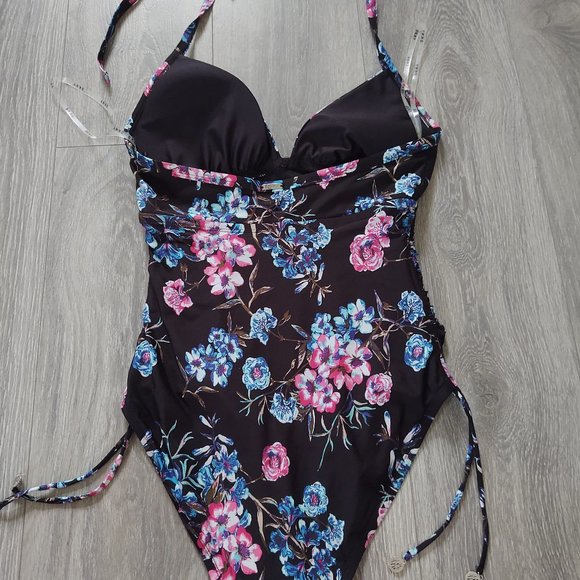 NWOT DKNY Halter Top One Piece Swimsuit - Picture 2 of 14